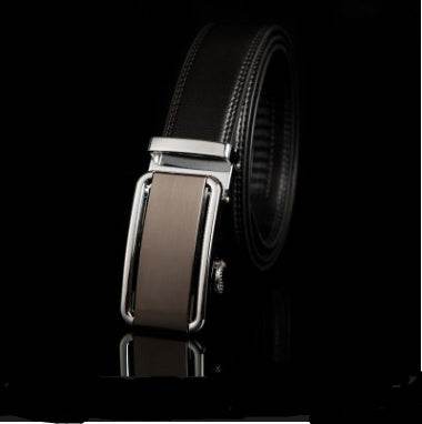Men's leather factory direct belt buckle leather belt men's automatic belt belt wholesale business - Mubimart