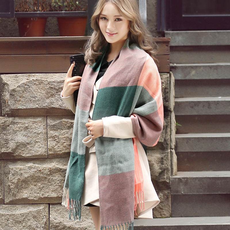 Thick and long unisex scarves - Mubimart