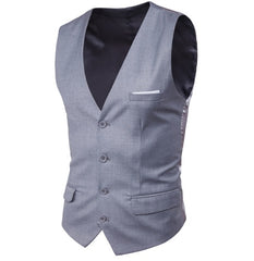 Men's Slim Suit Vest Large Size Sleeveless Vest