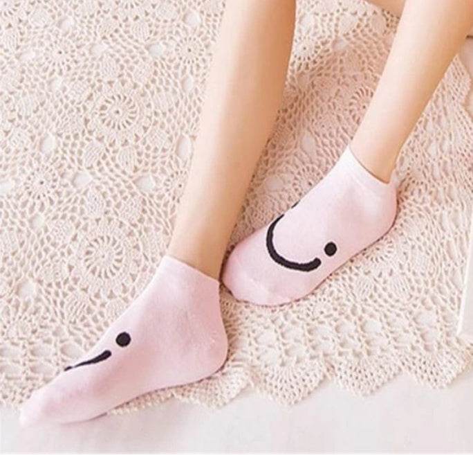 Cute cotton socks low-cut non-slip ladies boat socks - Mubimart