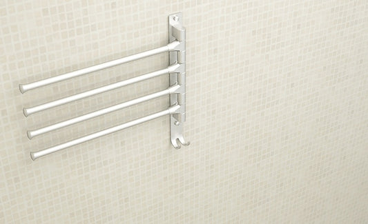 Free punch rotating towel rack