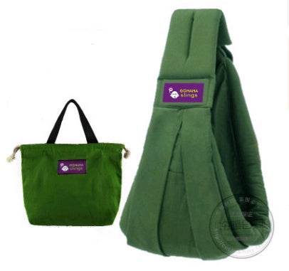 Cotton breathable sling baby carrier baby bag back pocket - Mubimart