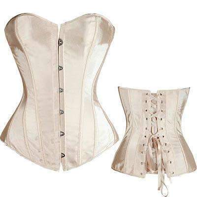 Bustier Lace up Boned Top Corset Waist Shaper - Mubimart -  