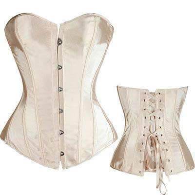 Bustier Lace up Boned Top Corset Waist Shaper - Mubimart