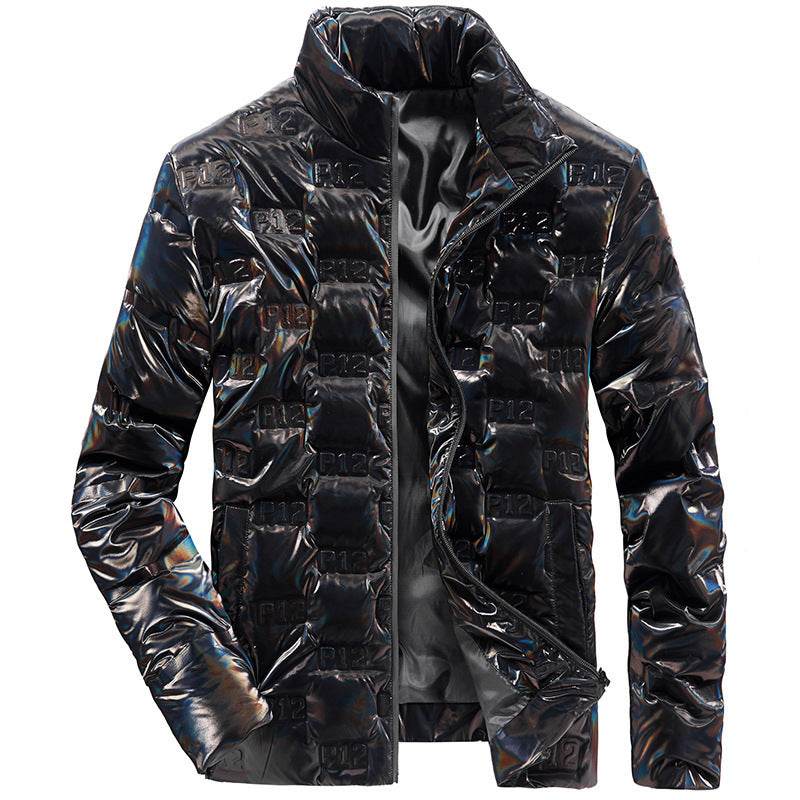 Men's winter casual men's down jacket solid color - Mubimart