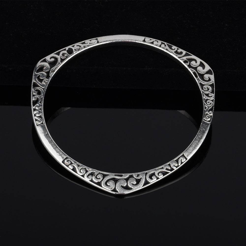 Silver bangle bracelet - Mubimart