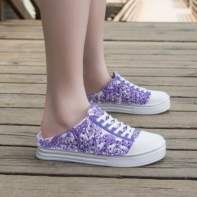 Bird's Nest Half Slipper Mesh Overshoes - Mubimart