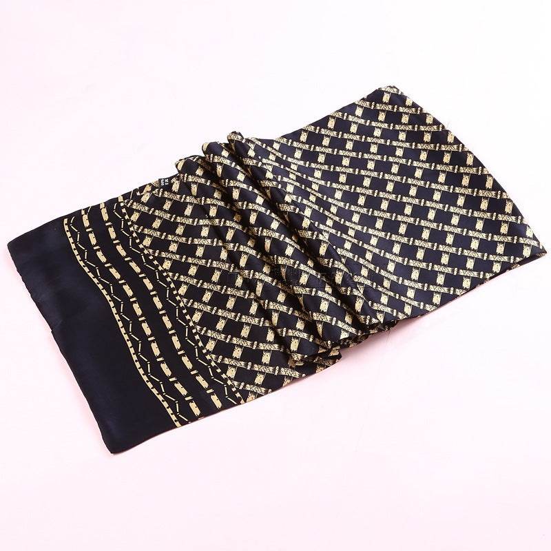 Double silk crepe satin scarf for men - Mubimart