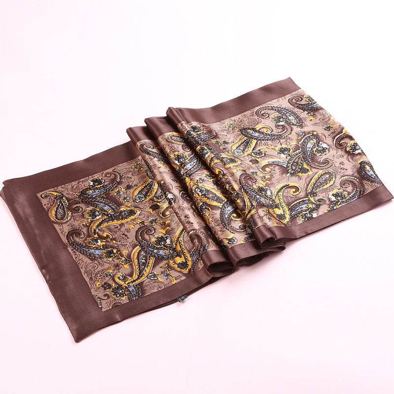 Double silk crepe satin scarf for men - Mubimart