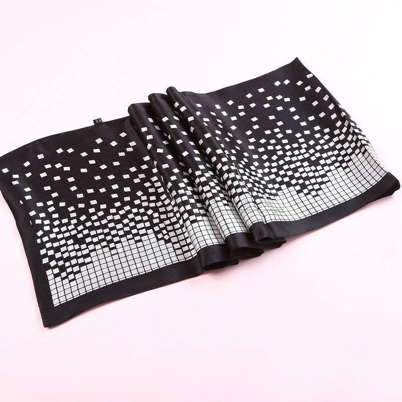 Double silk crepe satin scarf for men - Mubimart