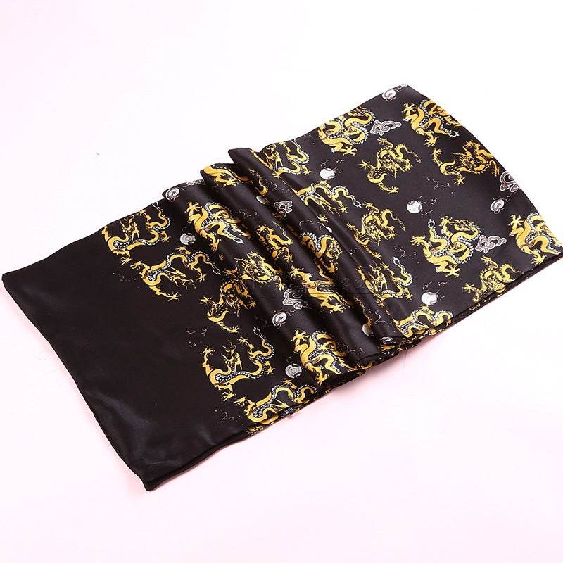 Double silk crepe satin scarf for men - Mubimart