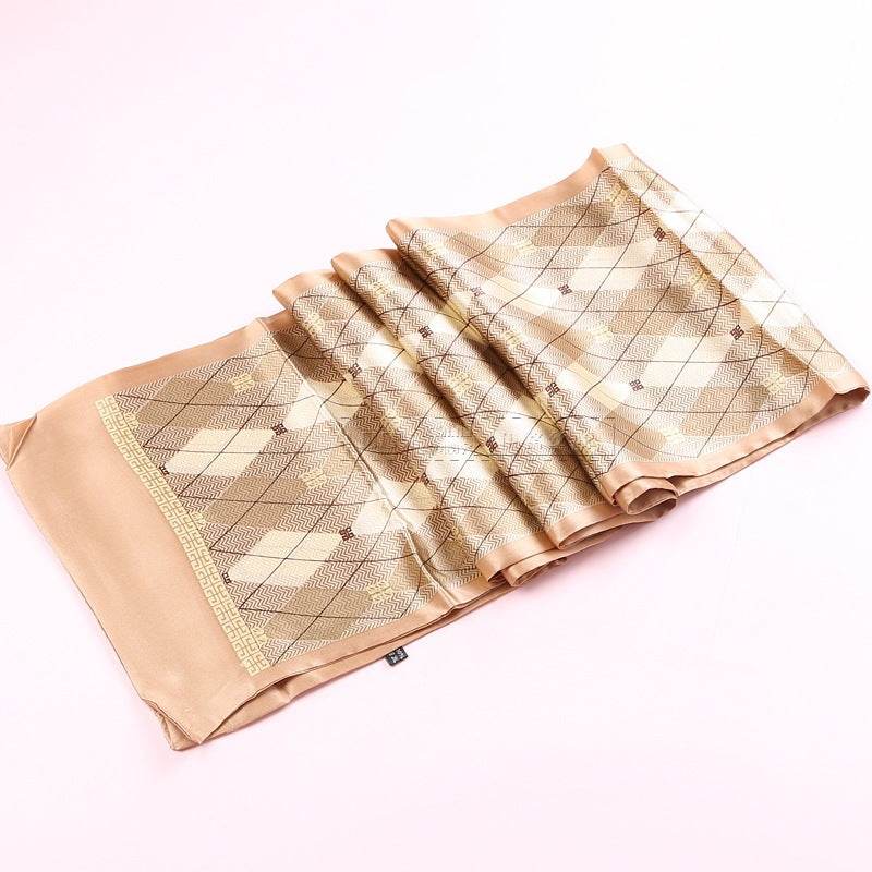Double silk crepe satin scarf for men - Mubimart