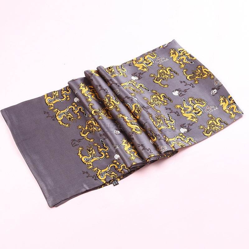Double silk crepe satin scarf for men - Mubimart