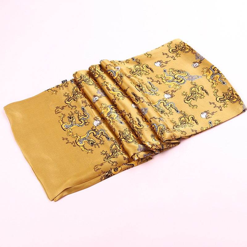Double silk crepe satin scarf for men - Mubimart