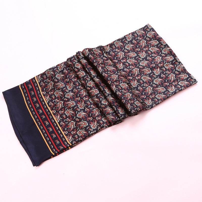 Double silk crepe satin scarf for men - Mubimart