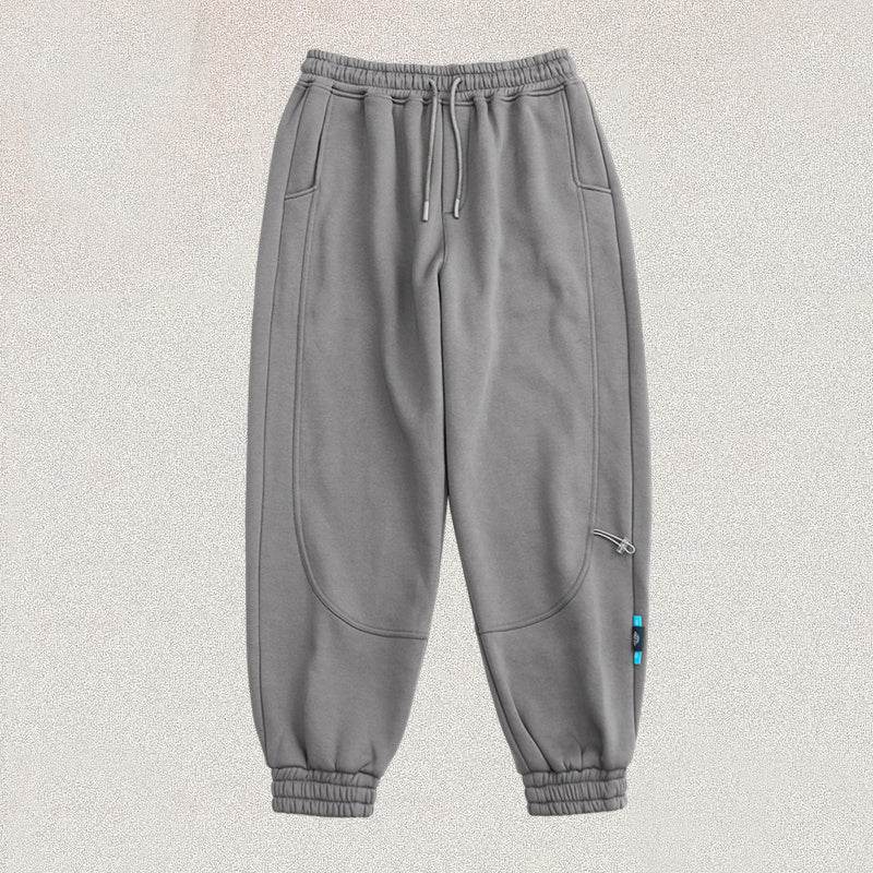 Solid color plus velvet sweatpants - Mubimart