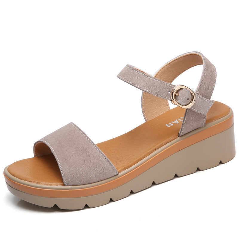 Flat platform platform sandals