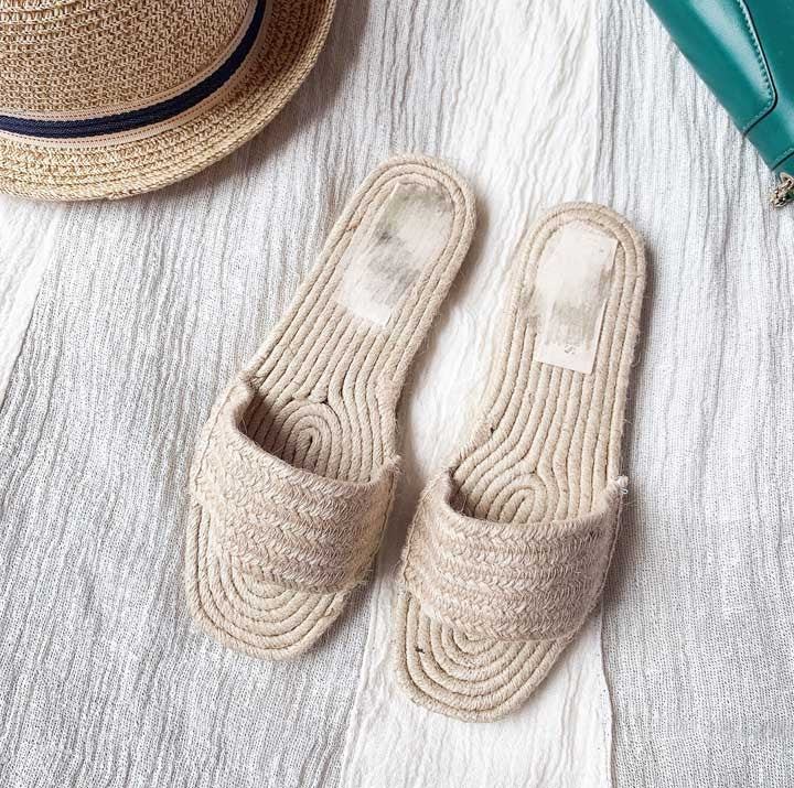 Böhmische flache Hausschuhe für Damen Espadrilles