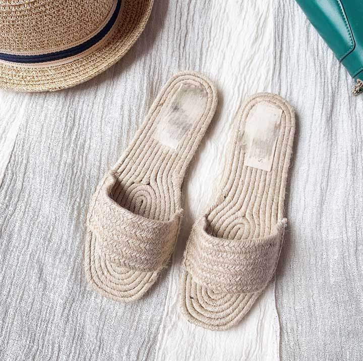 Bohemian flat slippers female espadrilles - Mubimart