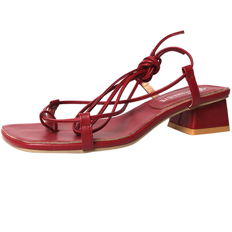 Block heel strappy sandals