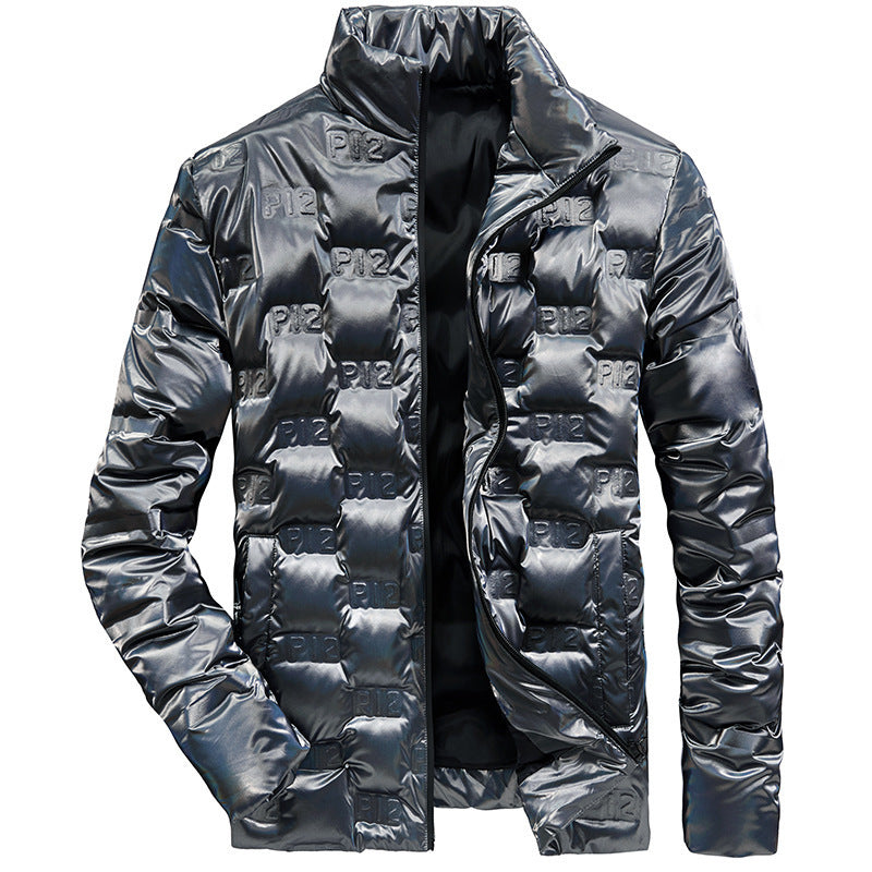 Men's winter casual men's down jacket solid color