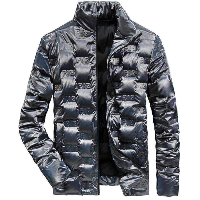 Men's winter casual men's down jacket solid color - Mubimart