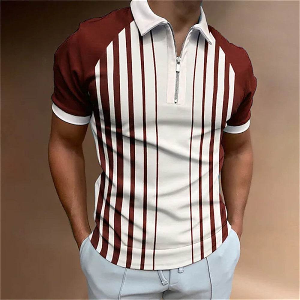 Men's 3D Printed Polo Shirt - Mubimart