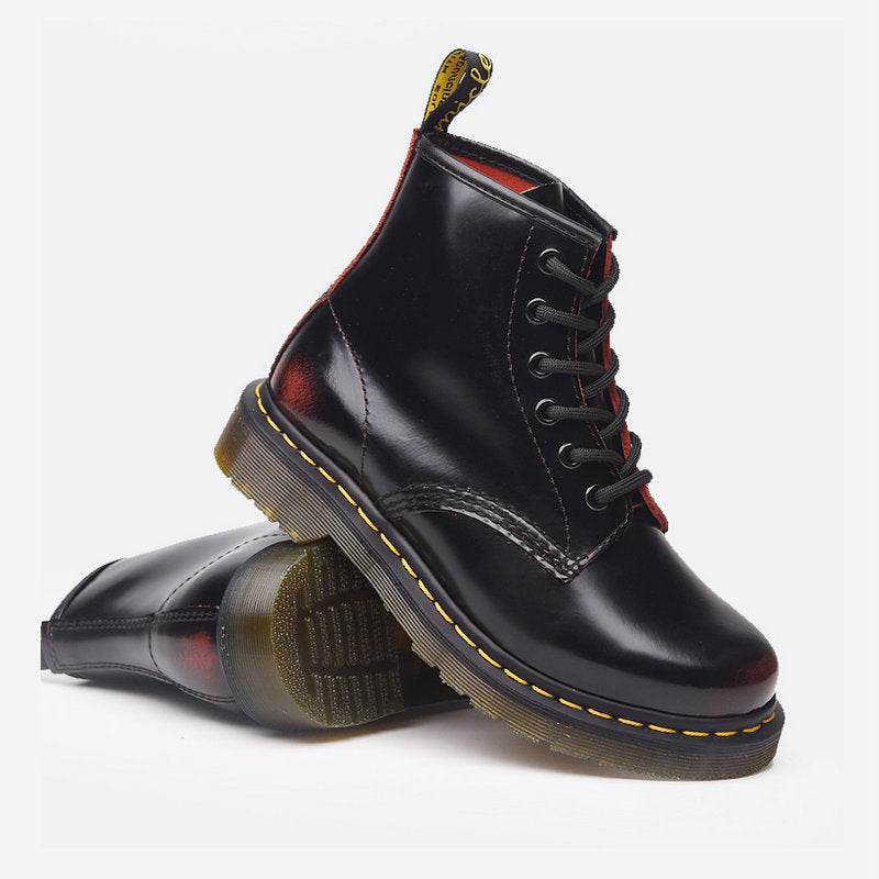 Mens And Womens High Top Couples British Style Lace Up Ankle Boots - Mubimart