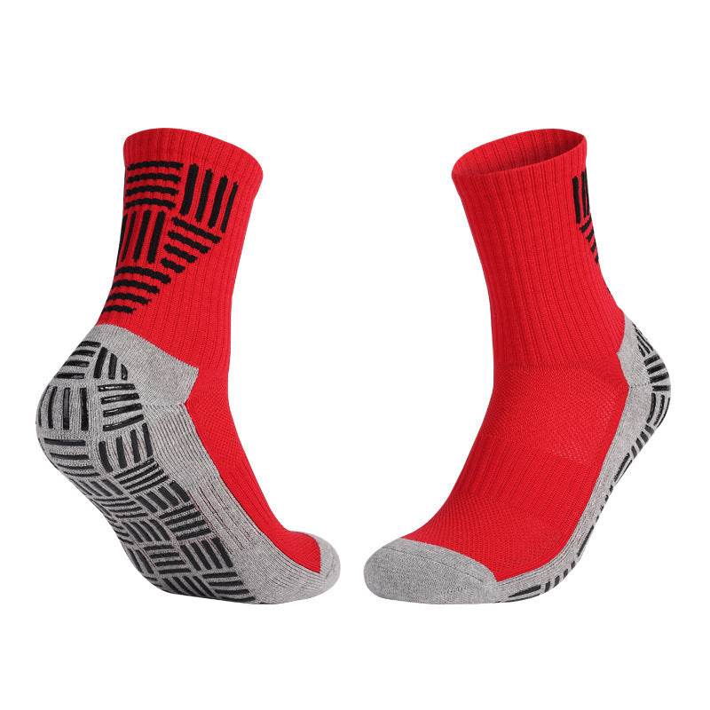 Thick Towel Bottom Mid-calf Soccer Socks Non-slip Sweat-proof Athletic Socks - Mubimart