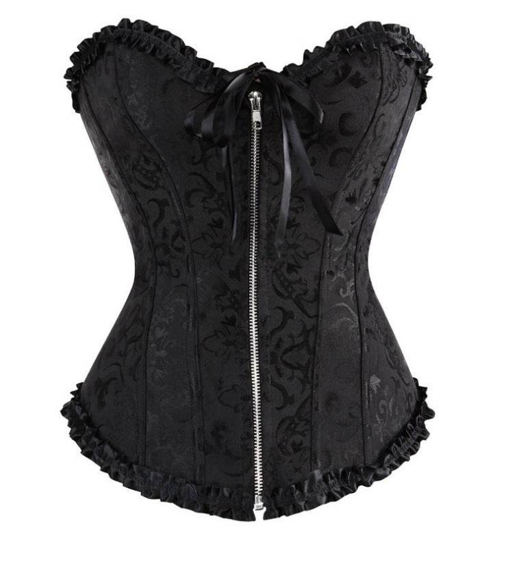 Zipper Flower Court Shaper Belly And Waist Shaping Clothes - Mubimart