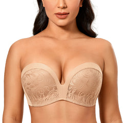 Strapless Non-slip Thin Tube Top Bra Invisible - Mubimart - Strapless bra 