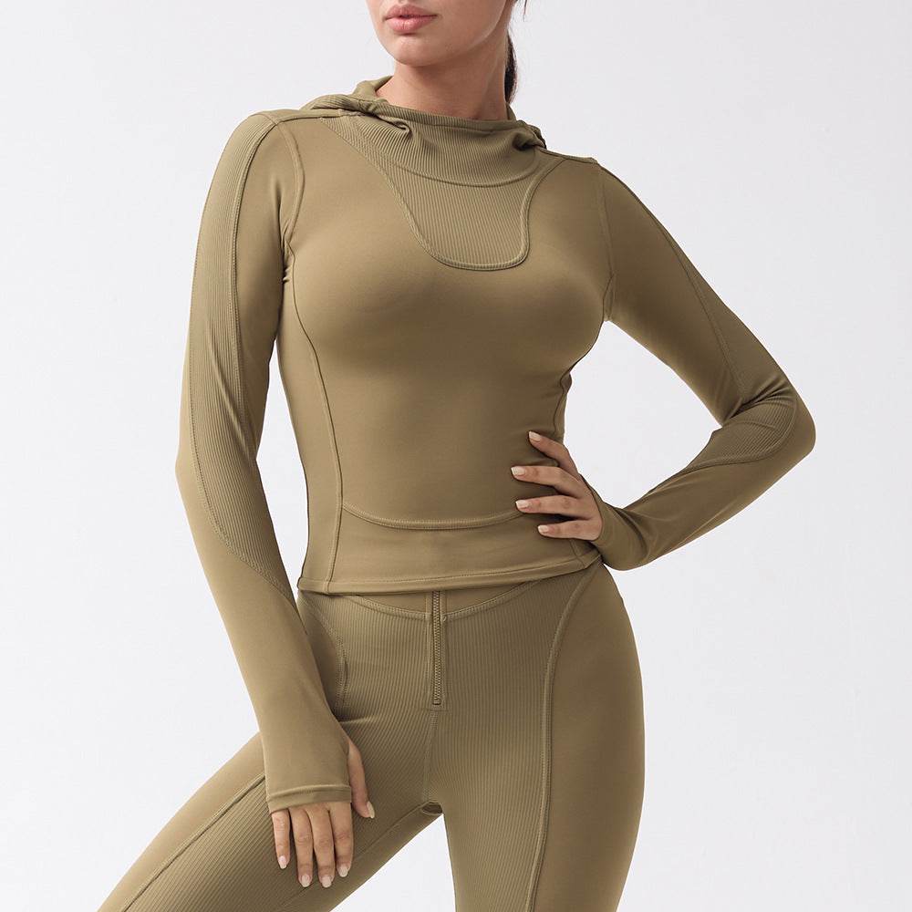 Women's Long-sleeved Pullover Outdoor Workout Clothes Sports Top - Mubimart