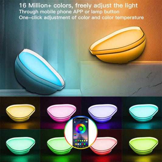 16 Colors Smart WiFi APP Control Night Light Bluetooth Desk Lamp Atmosphere Light For Home Bedroom Decoration - Mubimart