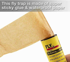 16 INSECT BUG FLY GLUE PAPER CATCHER TRAP RIBBON TAPE STRIP STICKY FLIES ROLLS - Mubimart -  