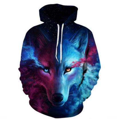 Wolf Printed Hoodies Men 3D Sweatshirt - Mubimart