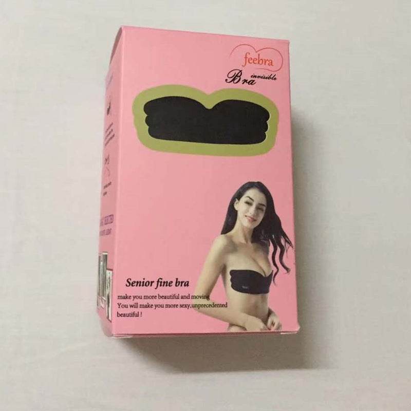 One-piece chest stickers breathable no steel ring invisible bra gathered a word strapless invisible underwear - Mubimart