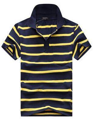 Stripe Men Polo Shirt - Mubimart