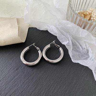 Ring hoop earrings - Mubimart
