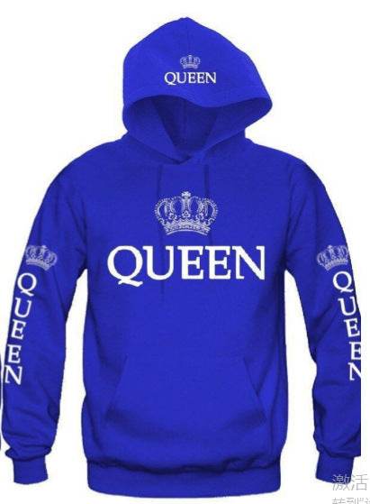Blue King & Queen Hoodies - Mubimart