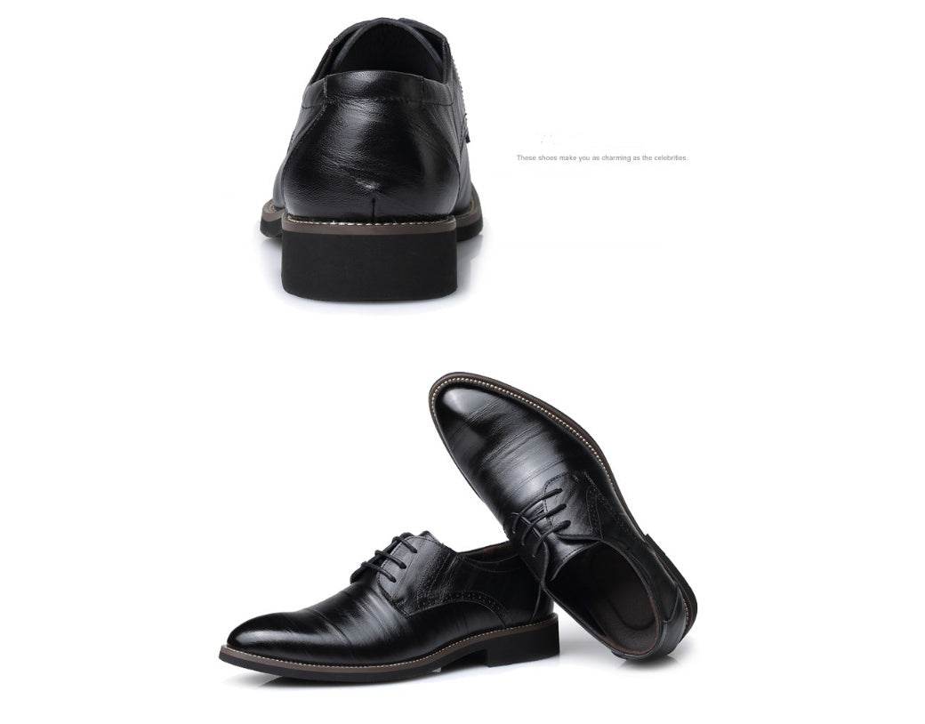 Men's leather shoes men's shoes dress business shoes large size men's shoes casual shoes - Mubimart