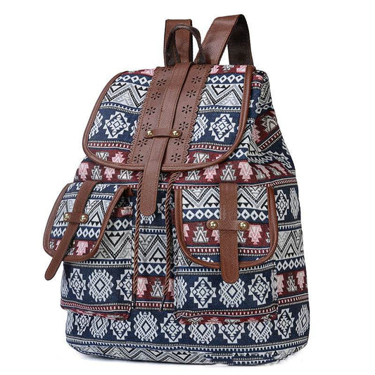 Ethnic style backpack women bag - Mubimart