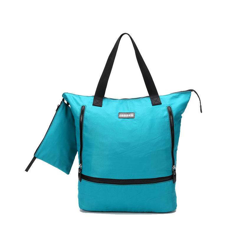 Canvas gym bag sports bag large capacity duffel bag portable yoga bag - Mubimart