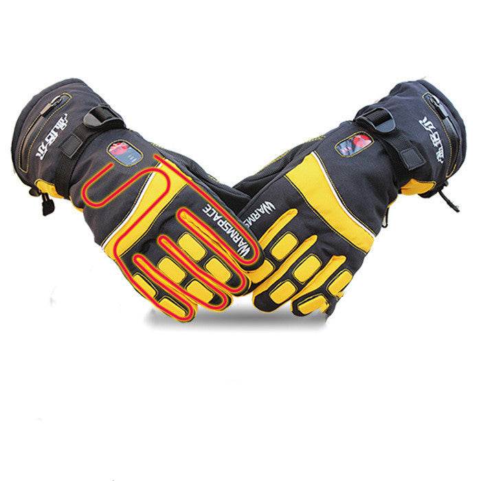 Wimber temperature control electric heating gloves double-sided heating charging heating to keep warm cycling hand warmer men and women winter 800A - Mubimart