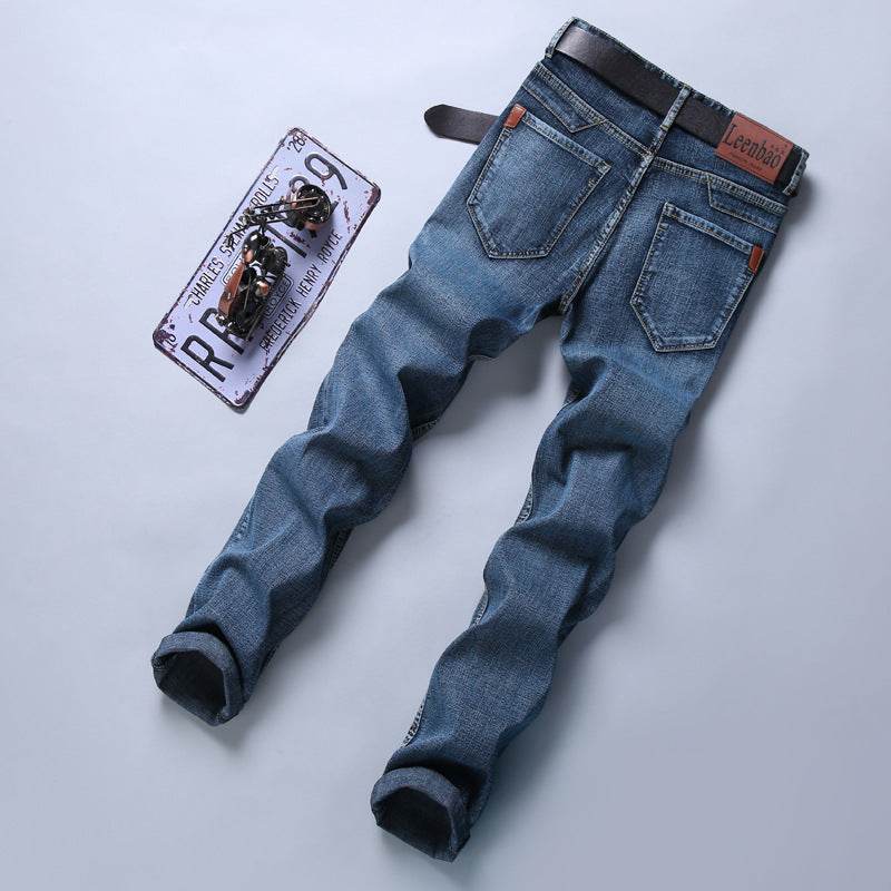Straight slim-fit stretch jeans - Mubimart