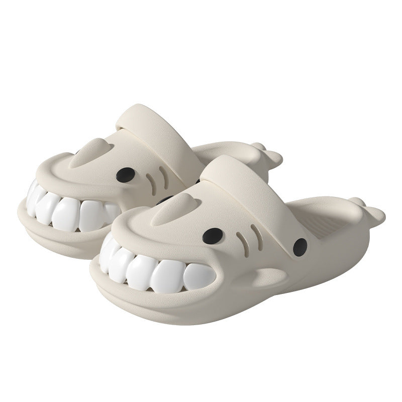 New Cute Funny Shark Slippers Summer Outerdoor Garden Shoes Indoor Non-Slip Floor Home Slipper - Mubimart -  