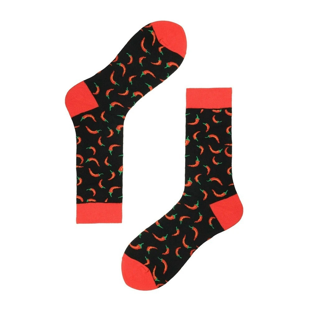 Chili Orange Happy Socks Tide Socks Men - Mubimart -  