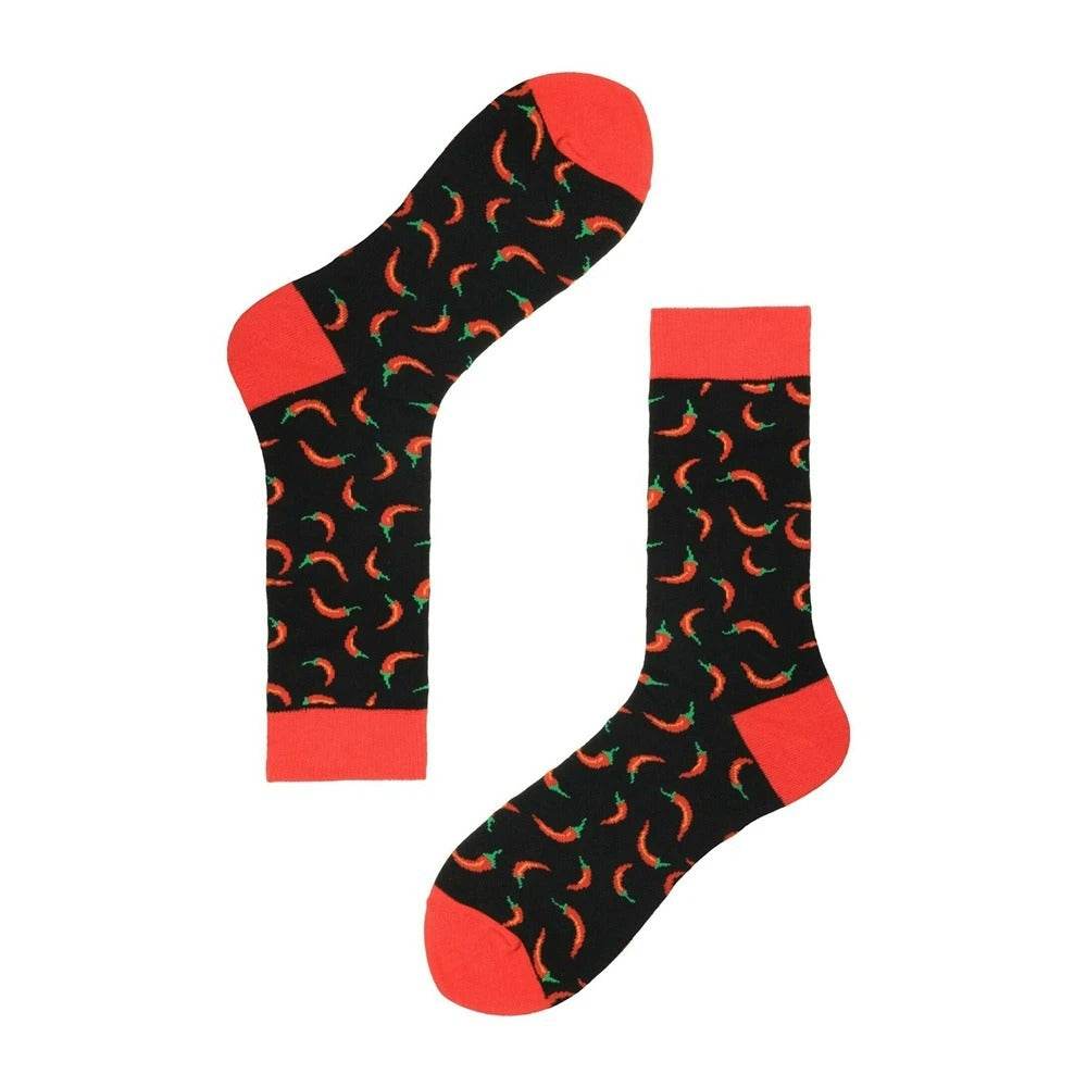 Chili Orange Happy Socks Tide Socks Men - Mubimart