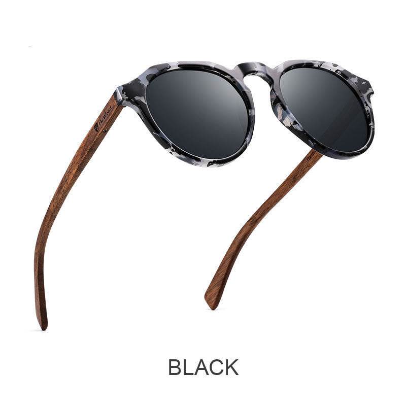 Polarized Sunglasses Round Glasses Bamboo Sunglasses - Mubimart