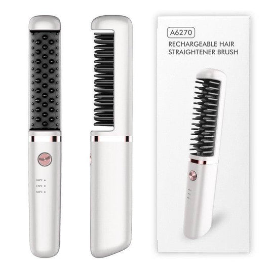 Hair Straightener Hot Rechargeable Heat Hair Straightener - Mubimart