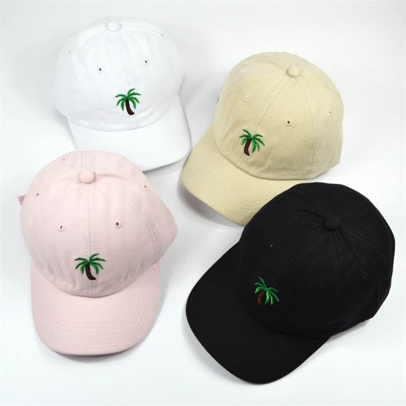 Embroidered Hat Coconut Versatile Cap Fashion Personality Baseball Cap - Mubimart